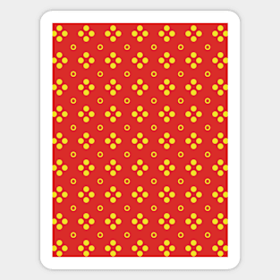 Red and Yellow Polka Dots Seamless Pattern 018#002 Sticker